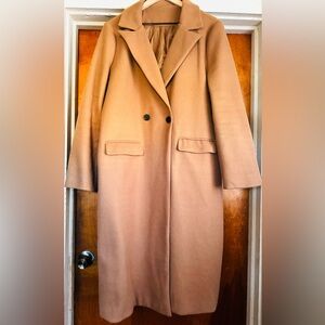 Women’s XXL camel colored long coat, no name brand